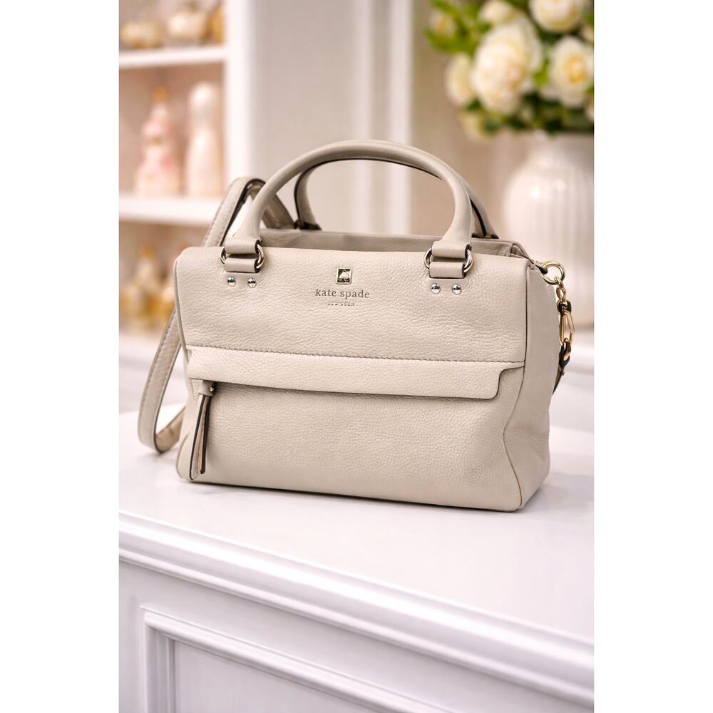 Kate Spade New York Grant Park Hadlen Crossbody Leather Handbag Taupe